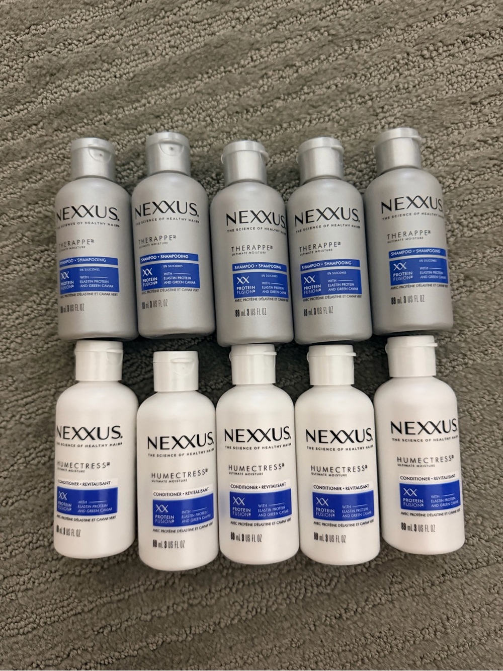 Nexxus Therappe Shampoo & Humectress Conditioner 3 oz Travel Size 10 Pc Set